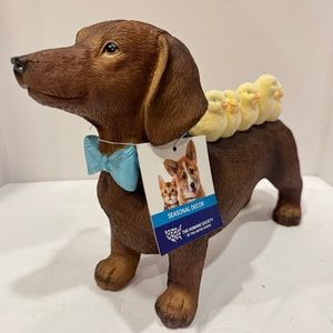 Humane Society Easter Dachshund & chicks NWT Decor